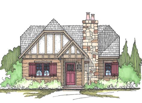 small tudor style house plans|drawing of small tudor cottage.